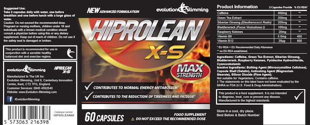 Hiprolean XS label